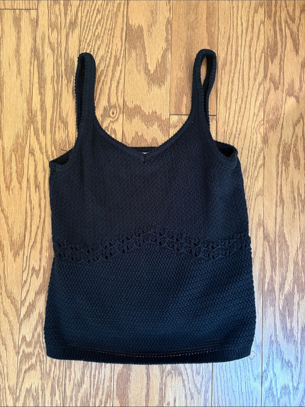 Old Navy Knit Tank Top with Crochet Waist Detail